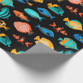 Faltpapier für Fischmuster Geschenkpapier (Ecke)