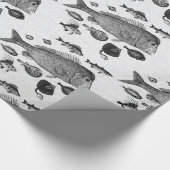 Faltpapier für Fischmuster Geschenkpapier (Ecke)