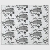 Faltpapier für Fischmuster Geschenkpapier (Flach)