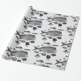 Faltpapier für Fischmuster Geschenkpapier