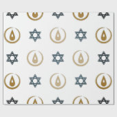 Faltpapier für Hanukka Geschenkpapier (Flach)