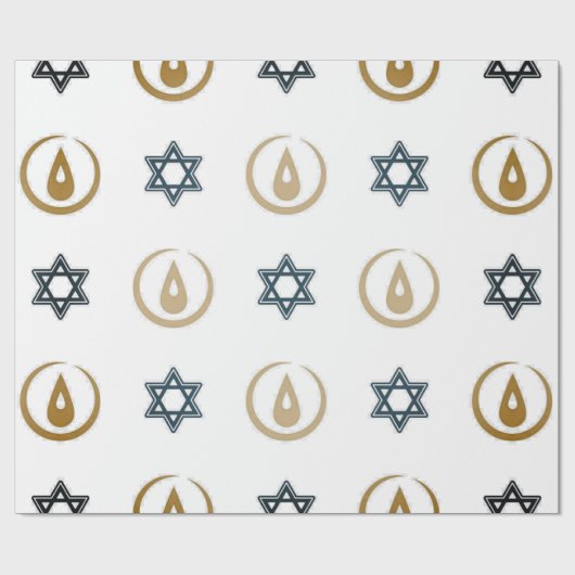 Faltpapier für Hanukka Geschenkpapier (Flach)