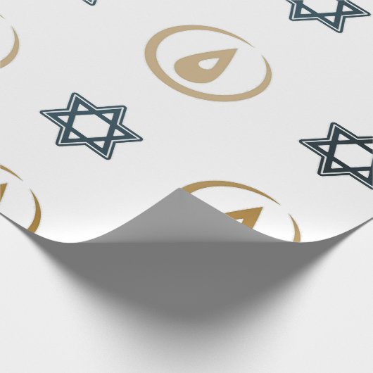 Faltpapier für Hanukka Geschenkpapier (Ecke)