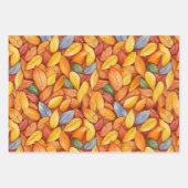 Faltpapier für Herbstblätter Geschenkpapier Set (Vorderseite 2)