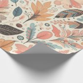 Faltpapier für Herbstmuster Geschenkpapier (Ecke)