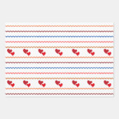 Faltpapier für Herz und Leinen - Flachblatt Set 3 Geschenkpapier Set (Vorderseite)