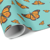 Faltpapier für Monarchschmetterlinge Geschenkpapier (Rolleneckpunkt)