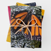 Faltpapier für Monarchschmetterlinge Geschenkpapier Set (Beispiel)