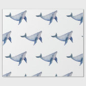 Faltpapier für niedliche Wale Geschenkpapier (Flach)