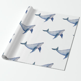 Faltpapier für niedliche Wale Geschenkpapier