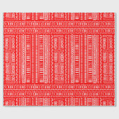 Faltpapier für Red Mud Tuch Muster Geschenkpapier (Flach)