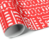 Faltpapier für Red Mud Tuch Muster Geschenkpapier (Rolleneckpunkt)