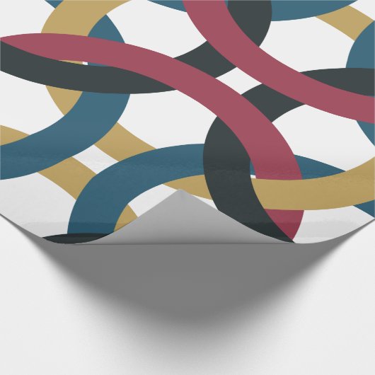 Faltpapier für Retro-Kreisknoten Geschenkpapier (Ecke)