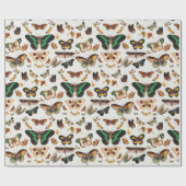 Faltpapier für Retro-Schmetterlinge Geschenkpapier (Flach)