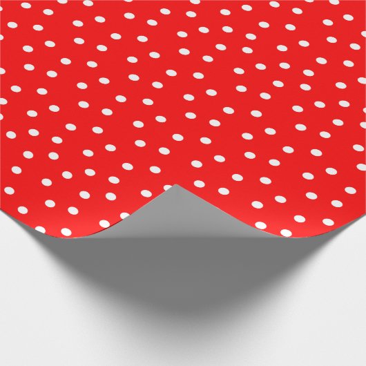 Faltpapier für rote und weiße Polka-Dot-Muster Geschenkpapier (Ecke)
