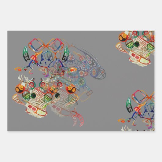 Faltpapier für Schwestern, flache Bleche, Set 3 Geschenkpapier Set (Vorderseite 2)