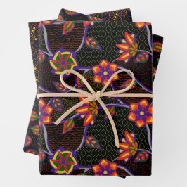 Faltpapier für Tribal-Floral Geschenkpapier Set