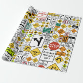 Faltpapier für Verkehrszeichen Geschenkpapier (Ungerollt)