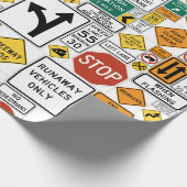 Faltpapier für Verkehrszeichen Geschenkpapier (Ecke)