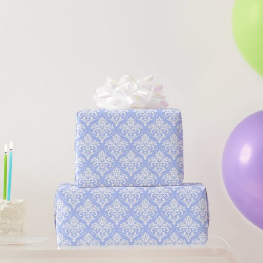 Faltpapier für Wedgewood Blue Damask Geschenkpapier (Partygeschenke)