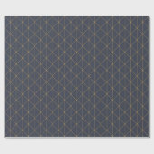 Faltpapier - Geometrisches Gold- und Blaumuster Geschenkpapier (Flach)