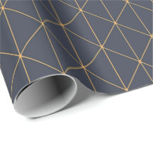 Faltpapier - Geometrisches Gold- und Blaumuster