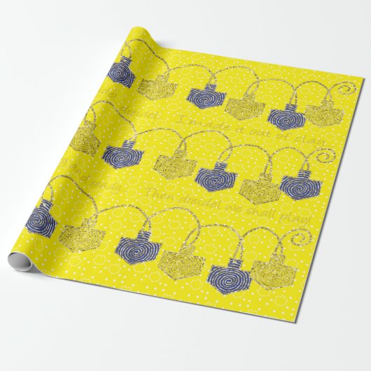 Faltpapier "Happy Hanukkah Dreidel Pinwheels" Geschenkpapier (Ungerollt)
