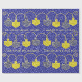 Faltpapier "Happy Hanukkah Dreidel Pinwheels" Geschenkpapier (Flach)