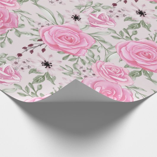 Faltpapier mit Blumenmuster Geschenkpapier (Ecke)