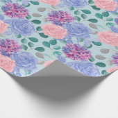 Faltpapier mit Blumenmuster Geschenkpapier (Ecke)