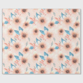 Faltpapier mit Blumenmuster Geschenkpapier (Flach)