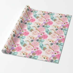 Faltpapier mit Blumenmuster Geschenkpapier