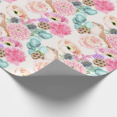 Faltpapier mit Blumenmuster Geschenkpapier (Ecke)