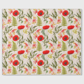 Faltpapier mit Blumenmuster Geschenkpapier (Flach)