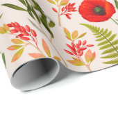 Faltpapier mit Blumenmuster Geschenkpapier (Rolleneckpunkt)