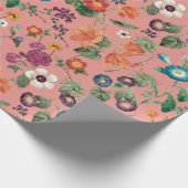 Faltpapier mit Blumenmuster Geschenkpapier (Ecke)