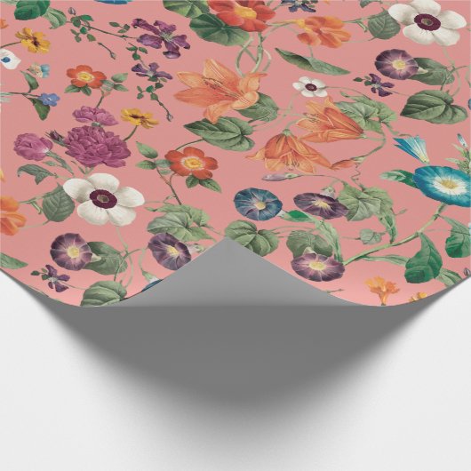 Faltpapier mit Blumenmuster Geschenkpapier (Ecke)