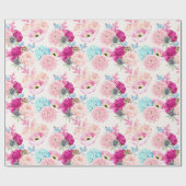 Faltpapier mit Blumenmuster Geschenkpapier (Flach)