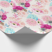 Faltpapier mit Blumenmuster Geschenkpapier (Ecke)