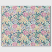 Faltpapier mit Blumenmuster Geschenkpapier (Flach)