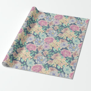 Faltpapier mit Blumenmuster Geschenkpapier