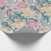 Faltpapier mit Blumenmuster Geschenkpapier (Ecke)