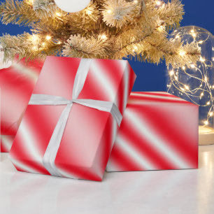 Faltpapier mit rotem und weißem Candy Cane Geschenkpapier
