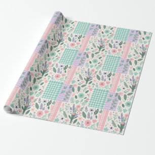 Faltpapier Pastor Floral Patchwork Geschenkpapier