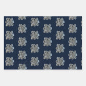 Faltpapierblätter 3 Austern Geschenkpapier Set (Vorderseite 2)