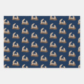 Faltpapierblätter 3 Austern Geschenkpapier Set (Vorderseite)