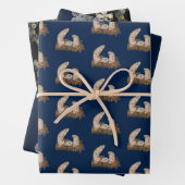 Faltpapierblätter 3 Austern Geschenkpapier Set (Beispiel)