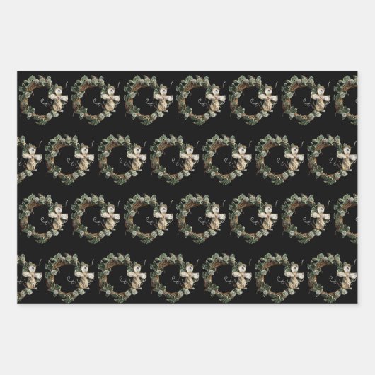 Faltpapierblätter 3 Austern Geschenkpapier Set (Vorderseite 3)