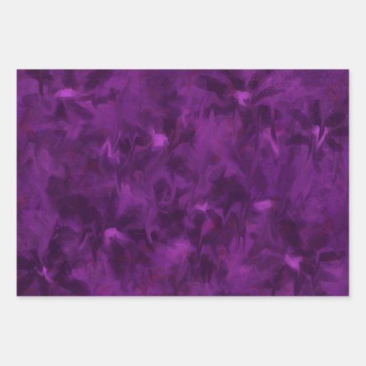 Faltpapierblätter 3pc Abstrakt Orange Lila Geschenkpapier Set (Vorderseite 3)