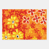 Faltpapierblätter 3pc Abstrakt Orange Lila Geschenkpapier Set (Vorderseite)